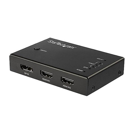 Ezgeneration 4-Port HDMI Video Switch - 3x HDMI and 1x DisplayPort - 4K 60Hz EZ3762093